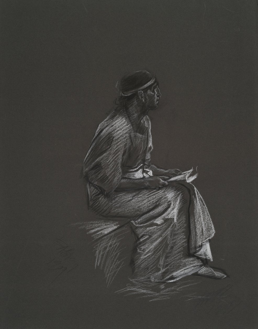 Studie für von Edwin Austin Abbey