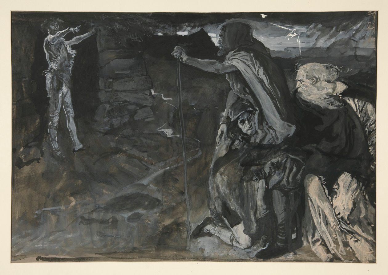 Studie für König Lear (?) von Edwin Austin Abbey