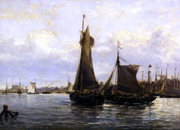 Gorlston Hafen, 1878 von Edwin Hayes
