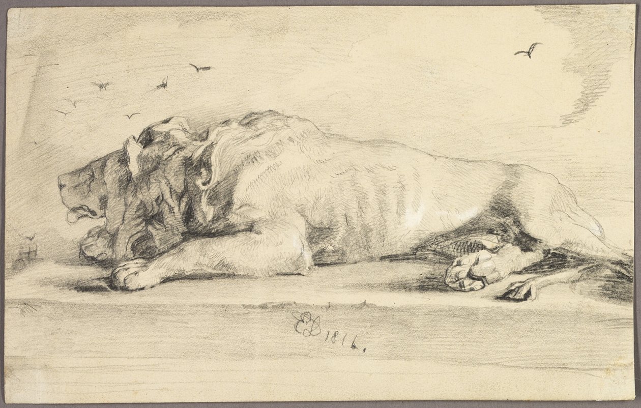 Liegender Löwe von Edwin Henry Landseer