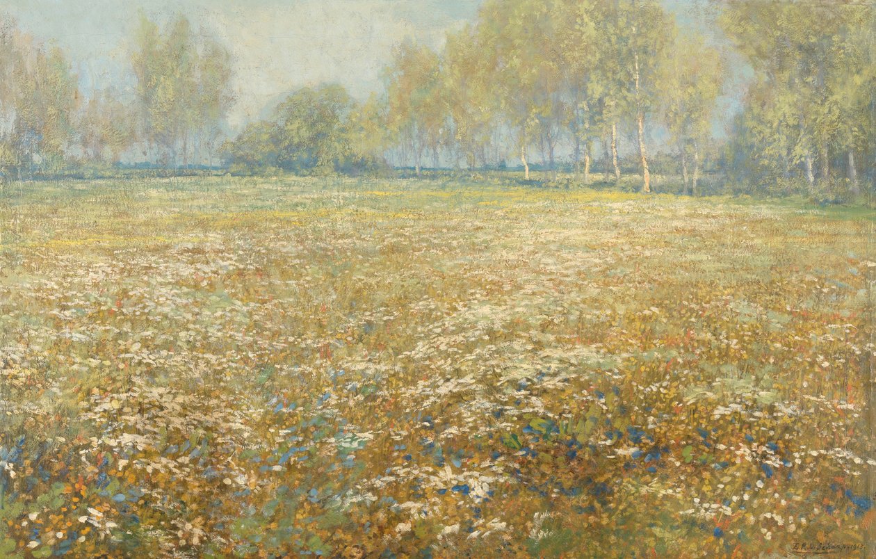 Blühende Wiese von Egbert Schaap
