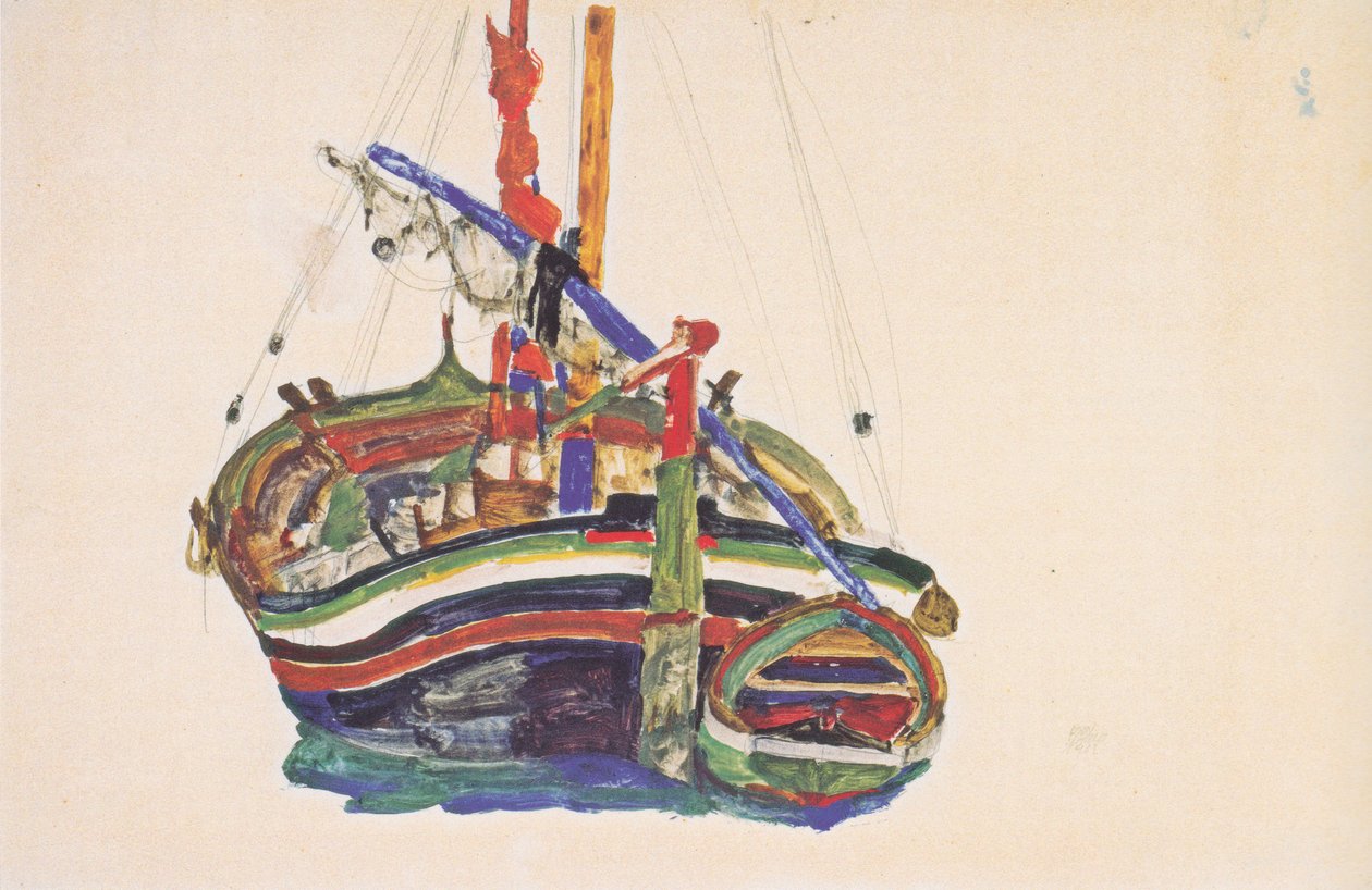 Triestiner Fischerboot von Egon Schiele
