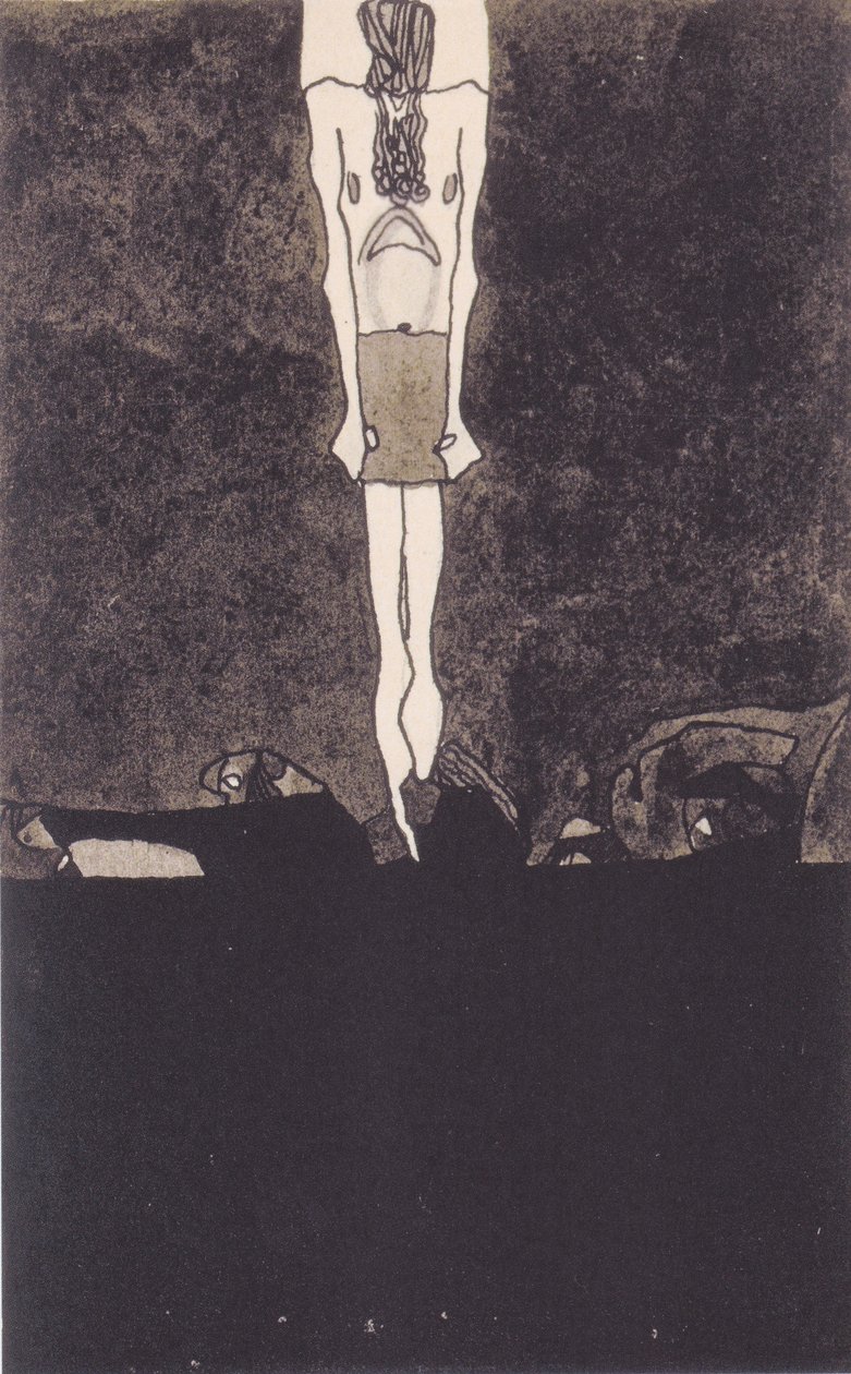 Mann mit Lendenschurz von Egon Schiele