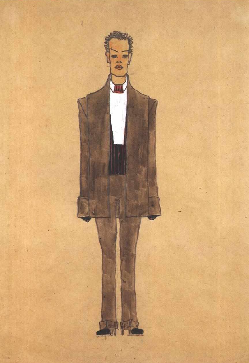Modeentwurf Abendanzug von Egon Schiele