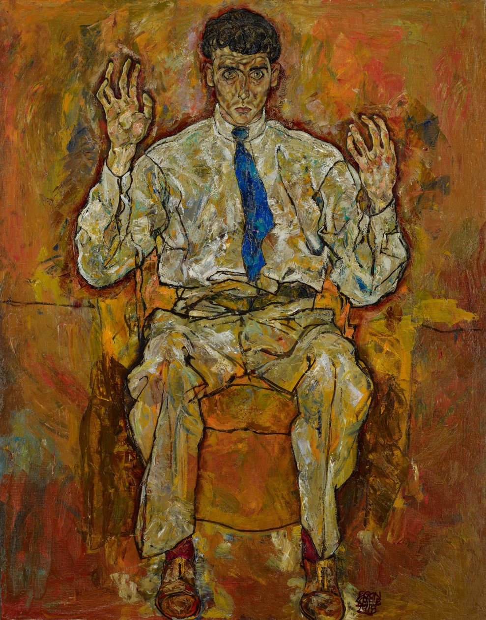 Porträt von Paris von Gütersloh, 1918 von Egon Schiele