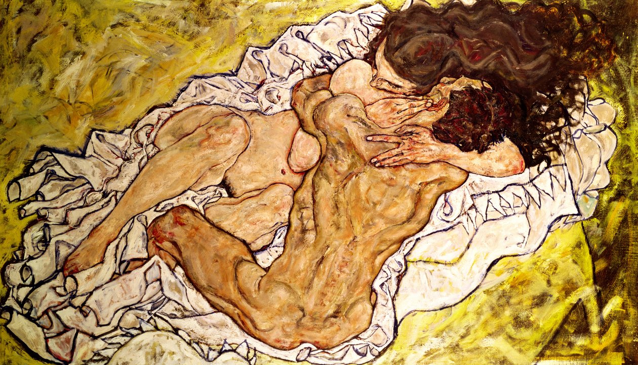 Die Umarmung, 1917 von Egon Schiele