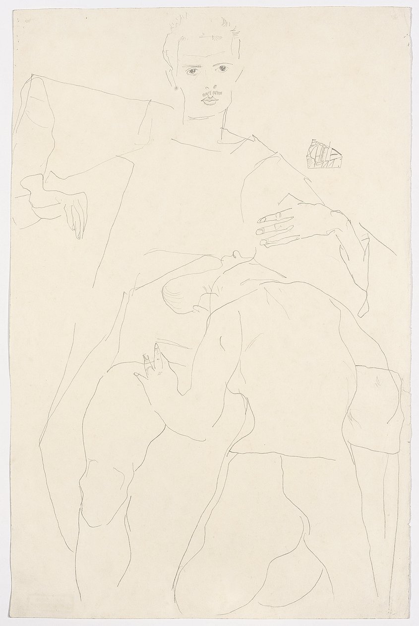 Erotische Szene von Egon Schiele