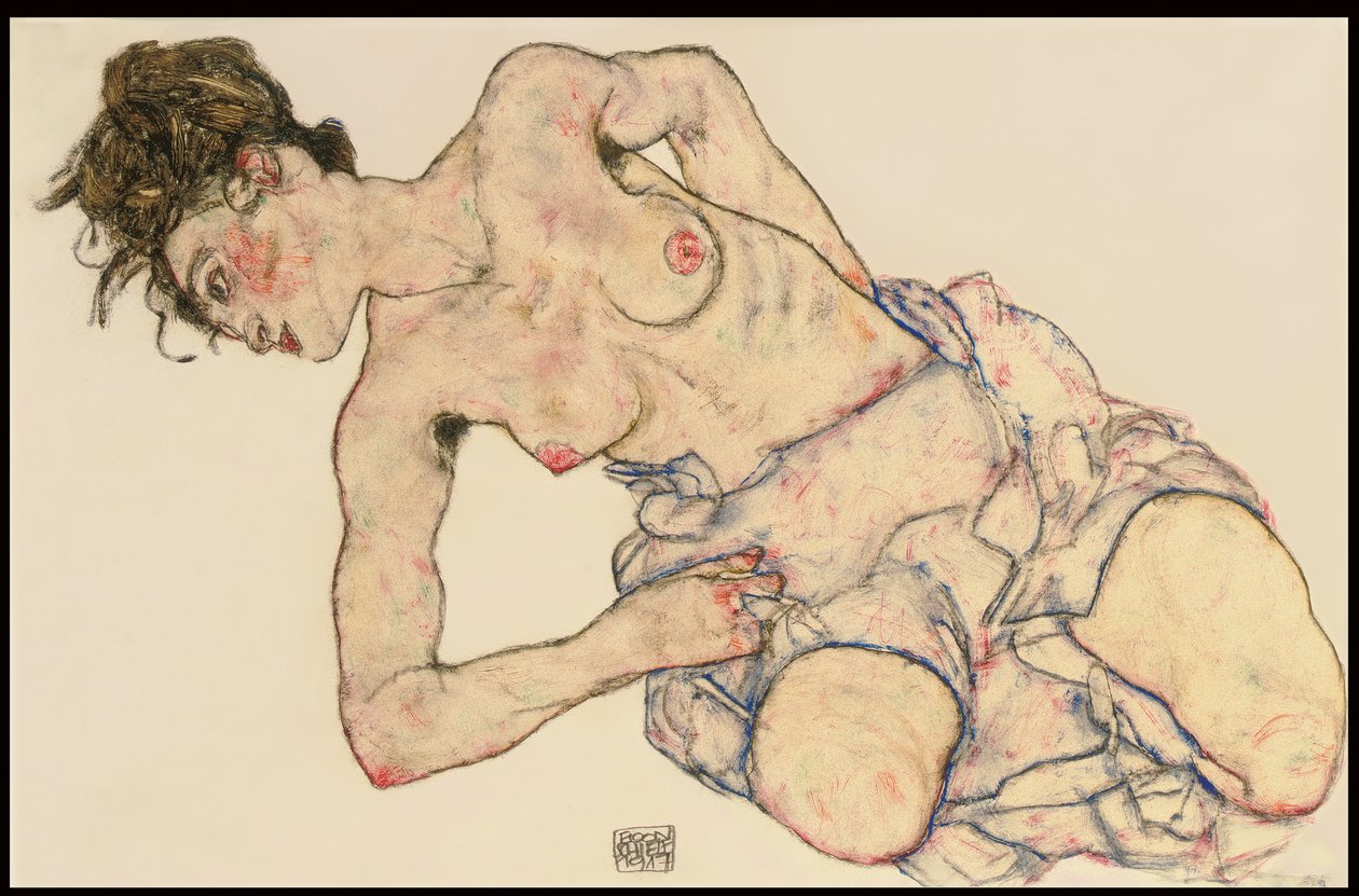 Kleiner weiblicher Halbakt, 1917 von Egon Schiele