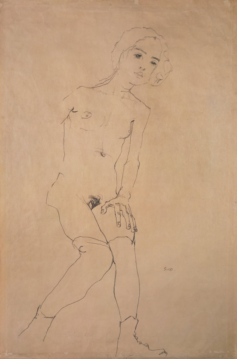 Akt, 1910 von Egon Schiele
