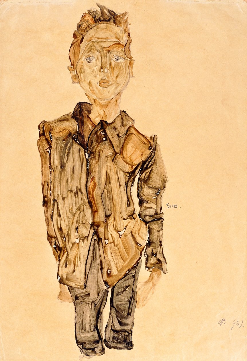 Porträt eines Jugendlichen, 1910 von Egon Schiele