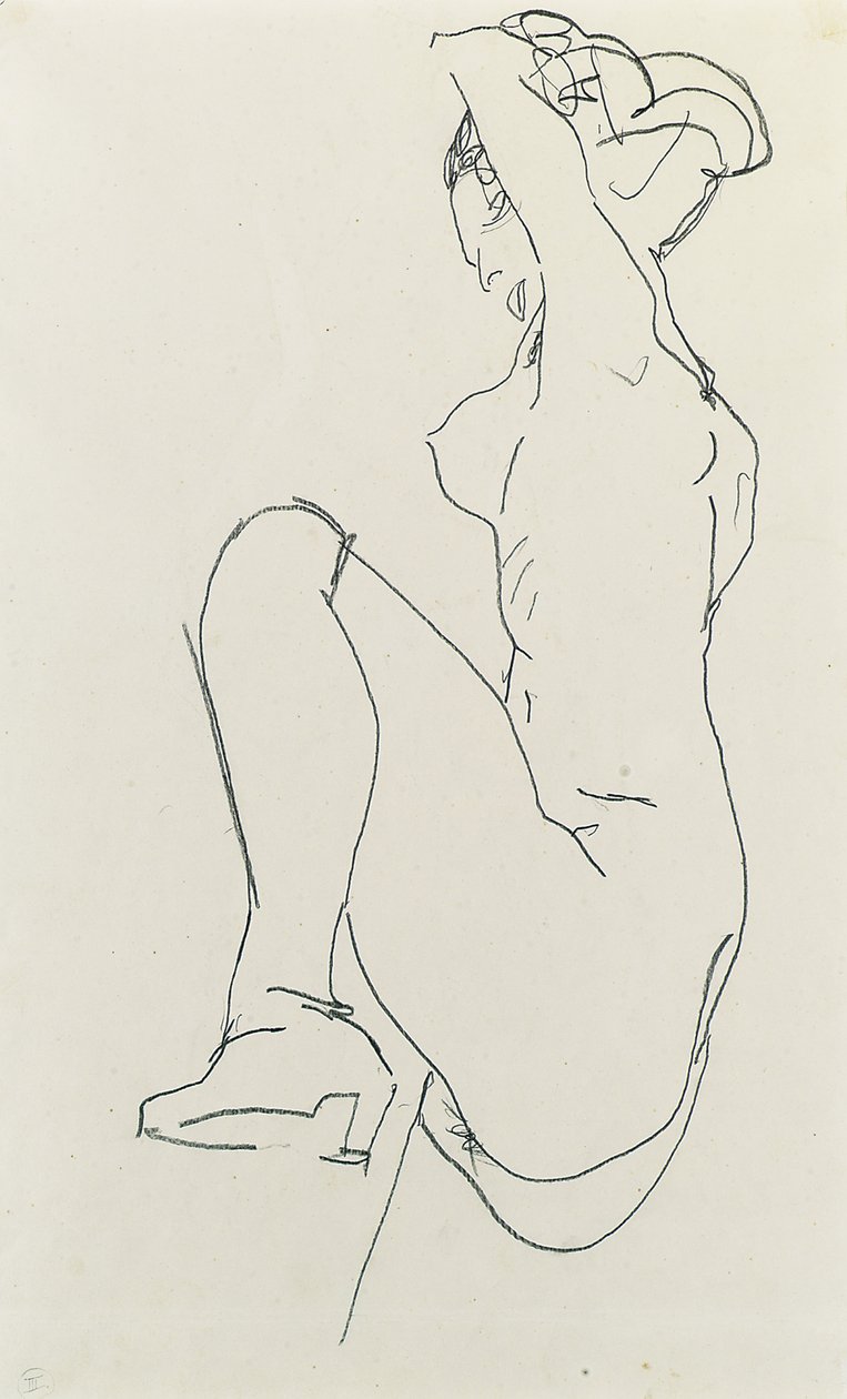 Liegender weiblicher Akt, 1913 von Egon Schiele