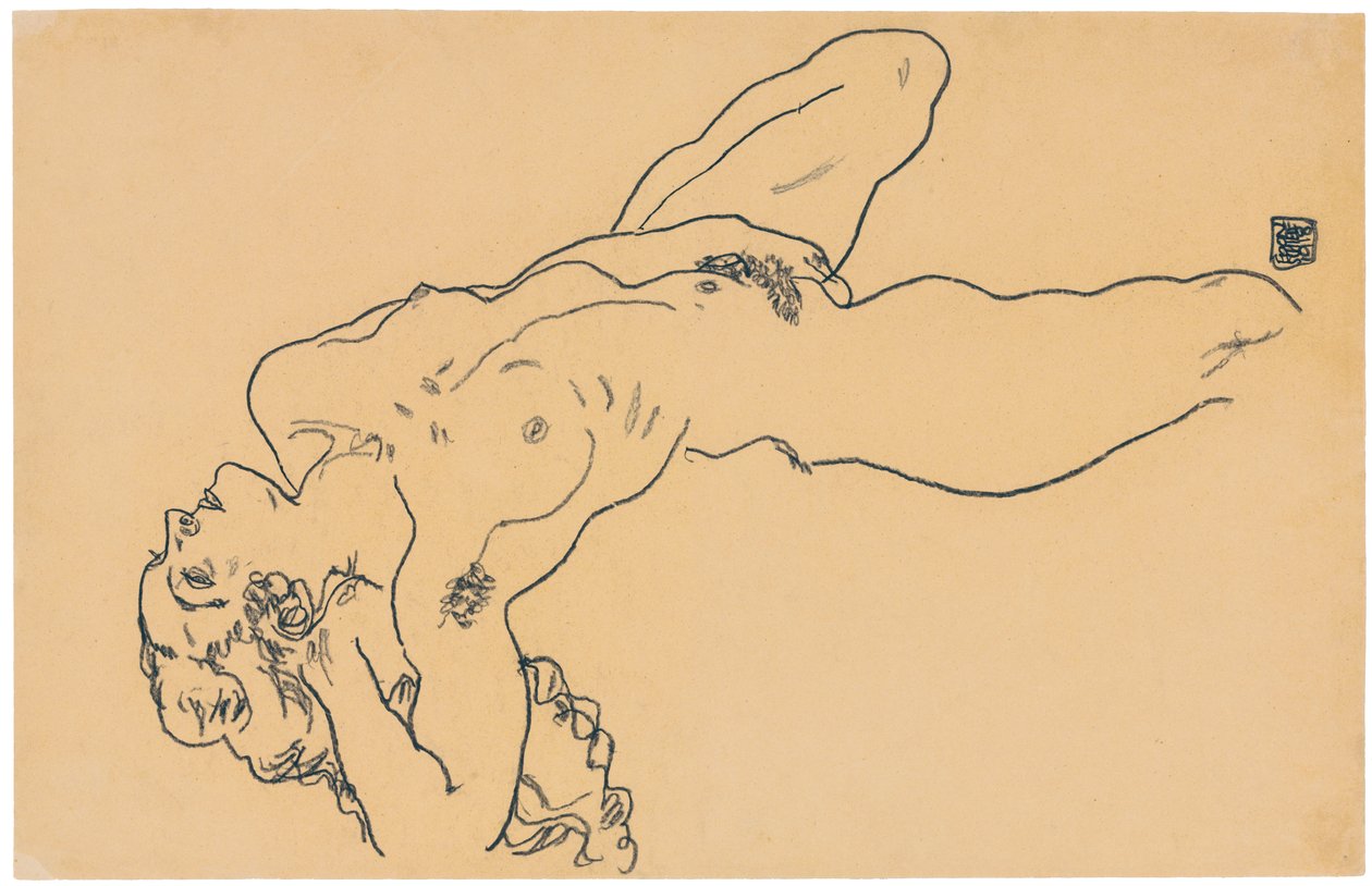 Liegender Akt, 1918 von Egon Schiele