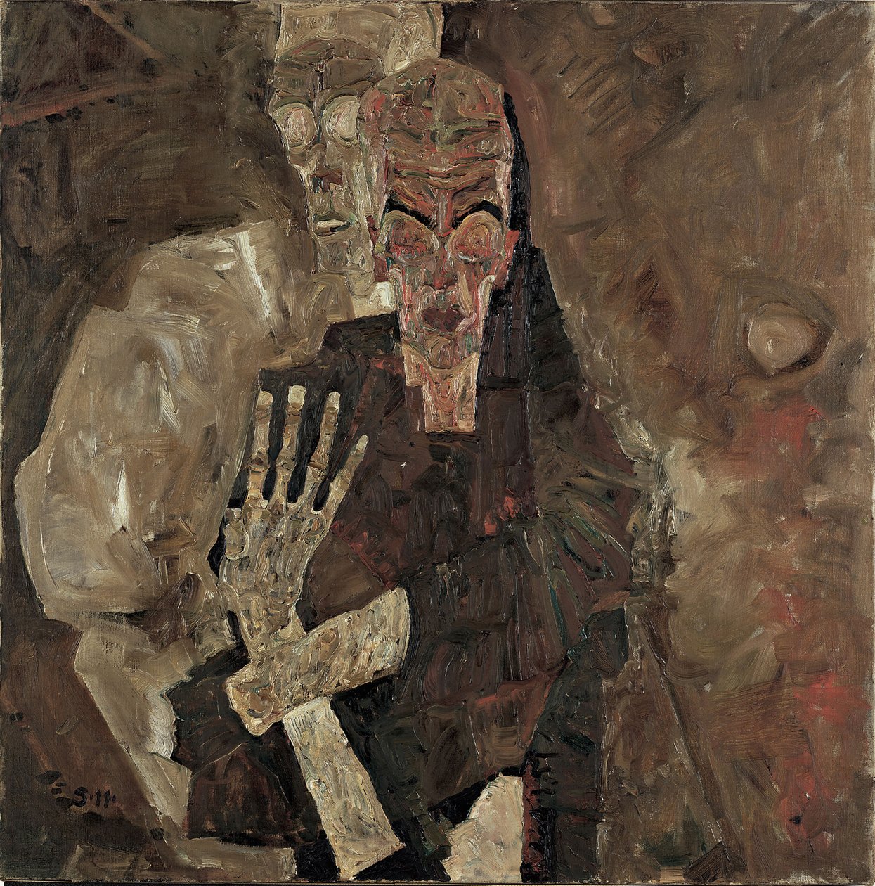 Selbstseher II (Tod und Mensch) von Egon Schiele