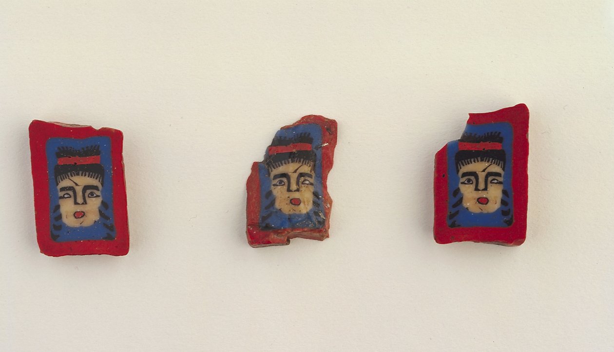 Drei Mosaikplatten, ptolemäische bis römische Zeit, 100 v. Chr.-100 n. Chr. von Egyptian