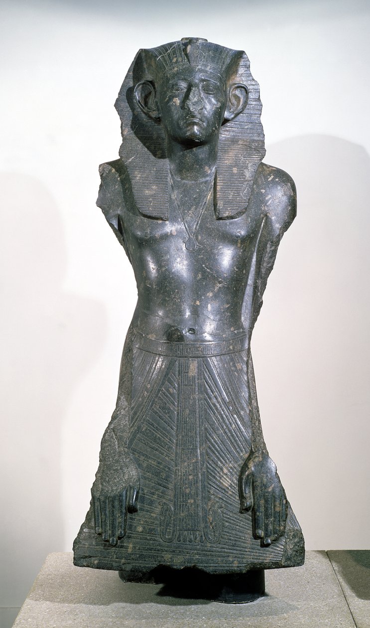 Statue von Sesostris III. (1878-1843 v. Chr.) im mittleren Alter, aus Deir el-Bahri, Theben, ca. 1850 v. Chr. von Egyptian 12th Dynasty