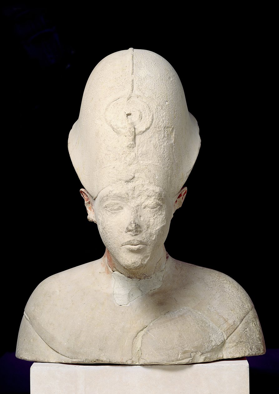 Büste von König Amenophis IV (Echnaton) aus Tell el-Amarna, Neues Reich, ca. 1353-1337 v. Chr. von Egyptian 18th Dynasty