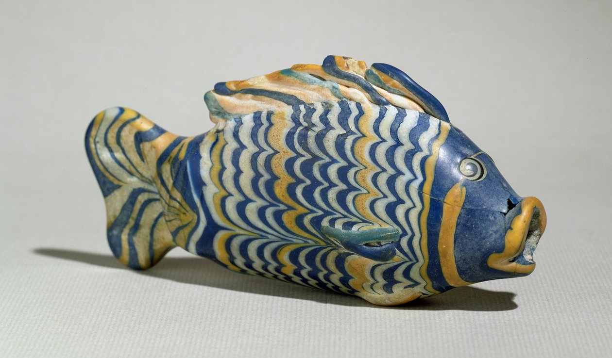 Kosmetikgefäß in Form eines Fisches, aus Tell el-Amarna, Neues Reich, ca. 1390-1336 v. Chr. von Egyptian 18th Dynasty