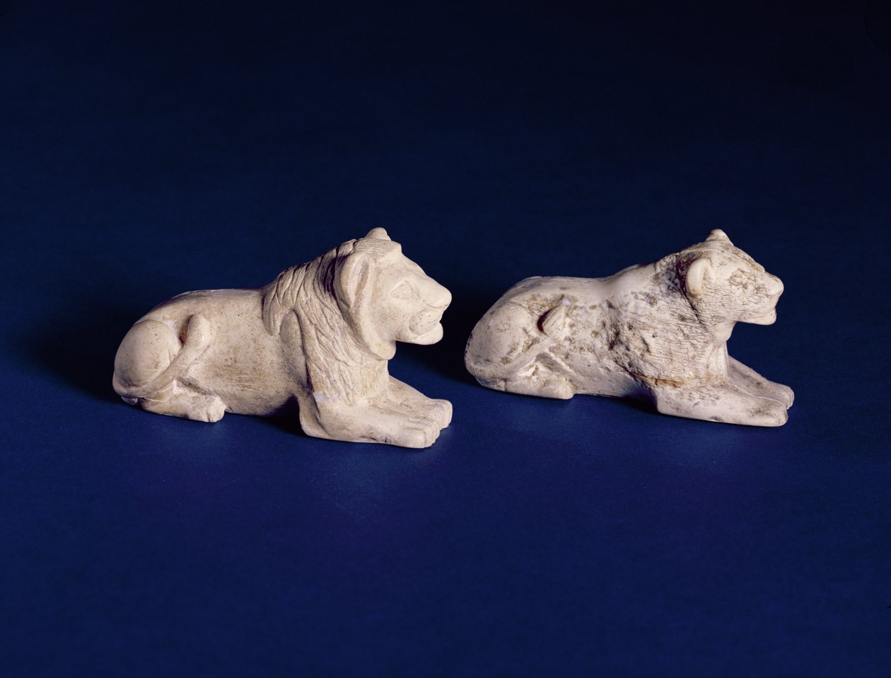 Löwen-Spielsteine, aus Grab 1560er, Abydos, ca. 2920-2770 v. Chr. von Egyptian 1st Dynasty