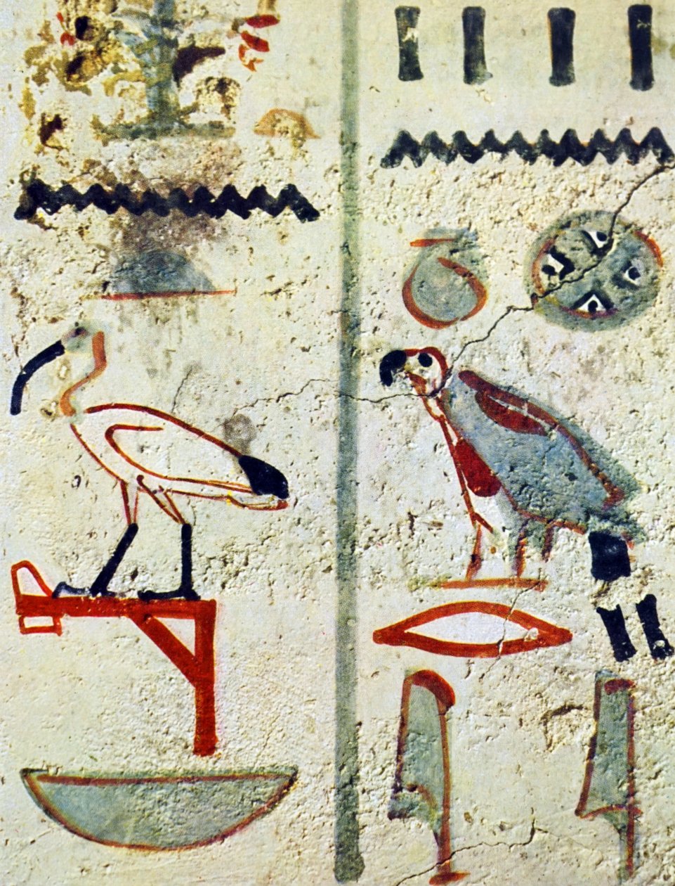 Ägyptische Hieroglyphen von einer Grabwandmalerei von Egyptian Egyptian