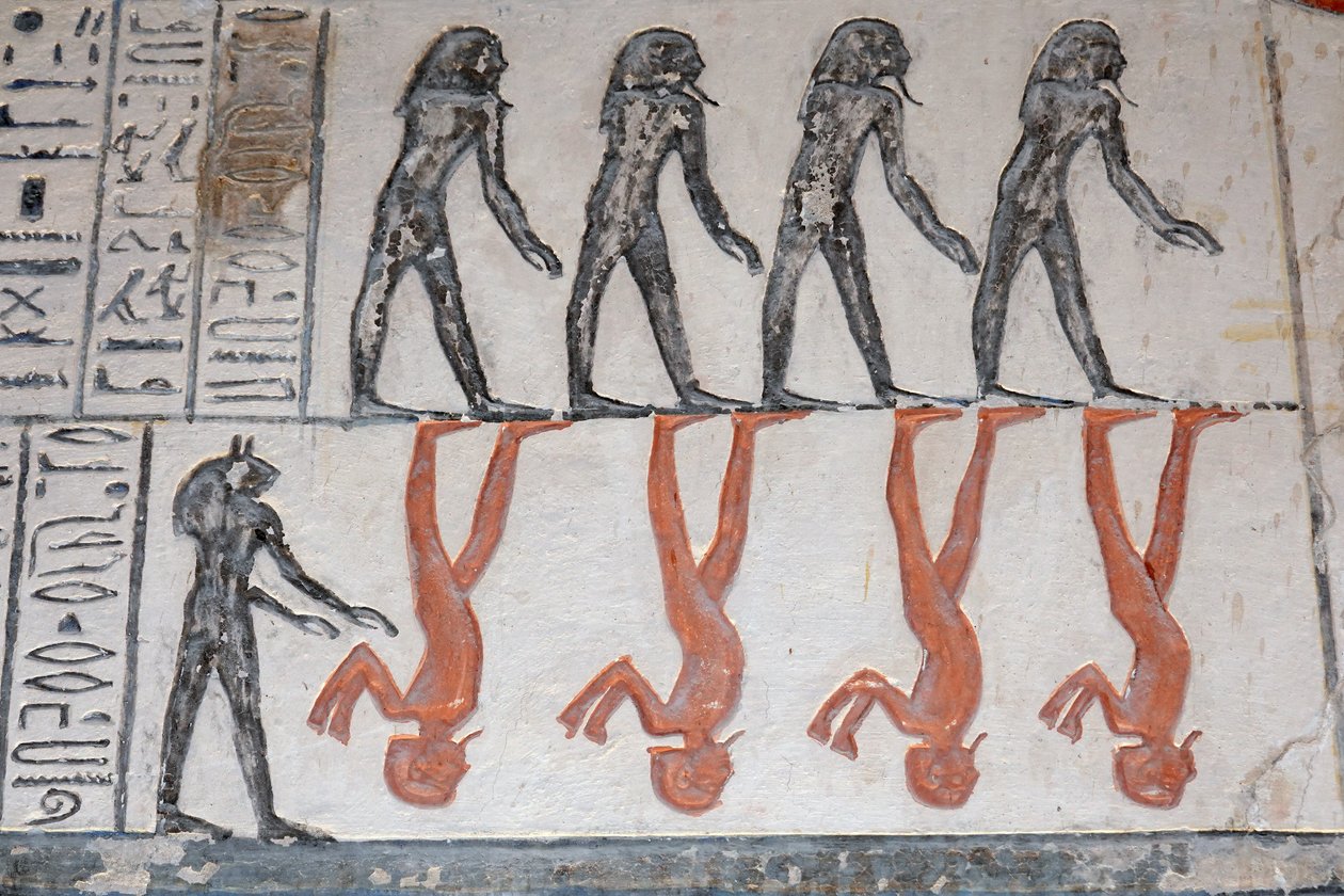 Hieroglyphe, Grab von Ramses IX, Luxor von Egyptian Egyptian