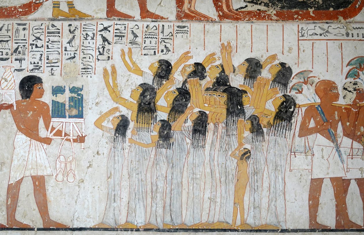 Szene des Trauerzugs, Grab von Ramose von Egyptian Egyptian