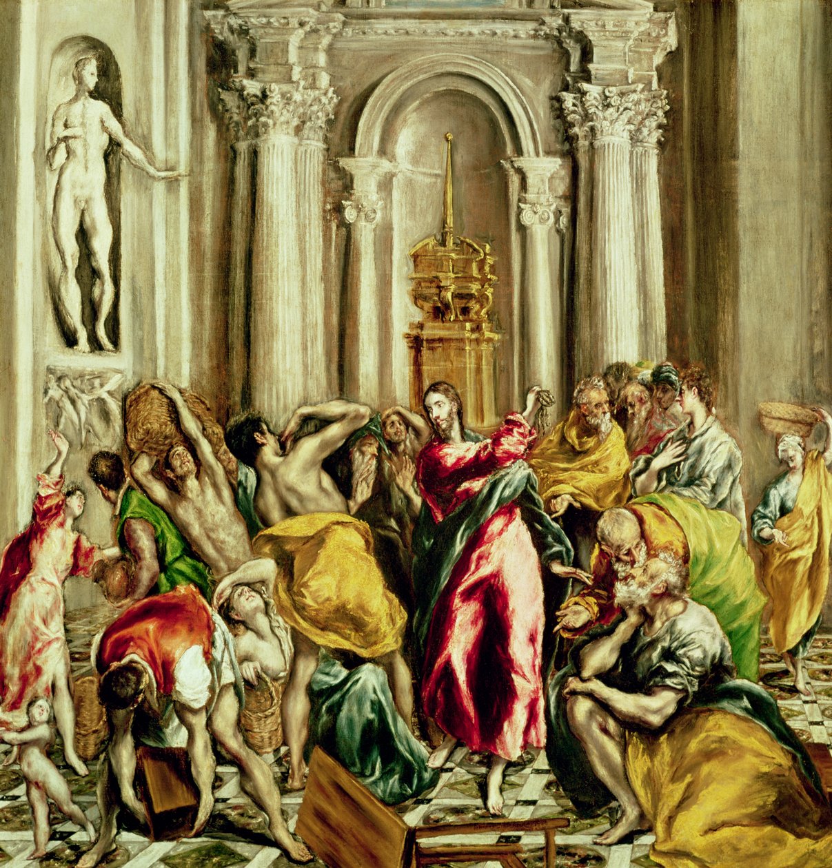 Jesus vertreibt die Händler aus dem Tempel, 1610-14 von El Greco