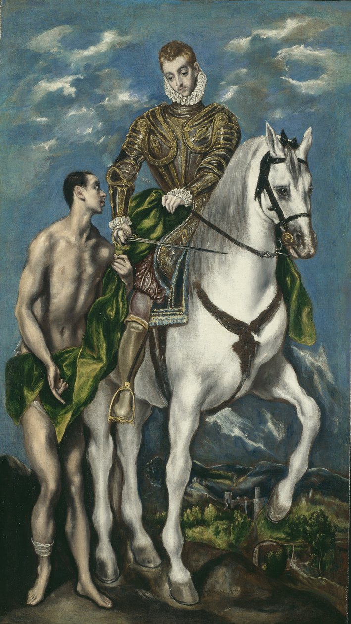 Der heilige Martin und der Bettler, 1597-1600 von El Greco