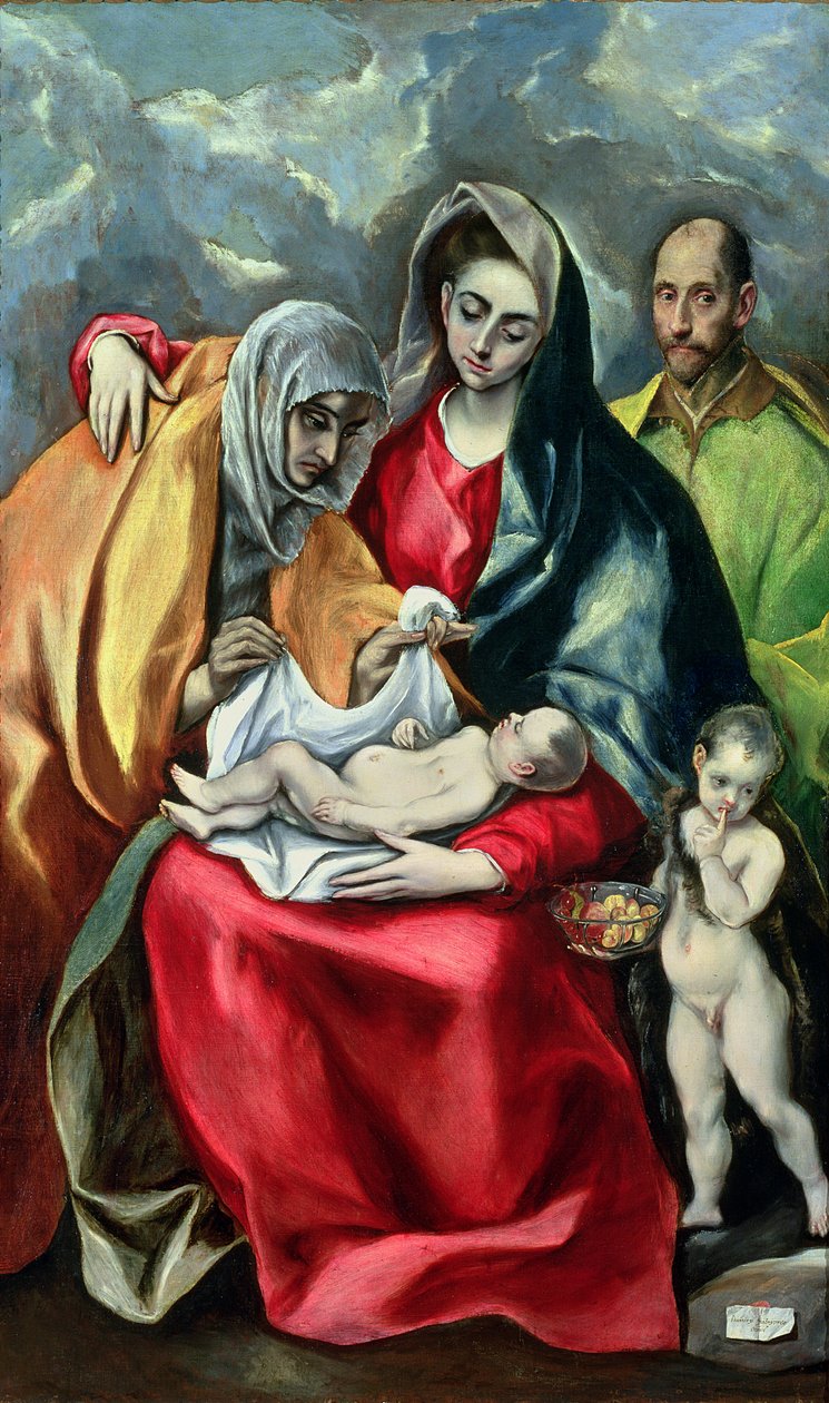Die Heilige Familie mit St. Elisabeth, 1580-85 von El Greco