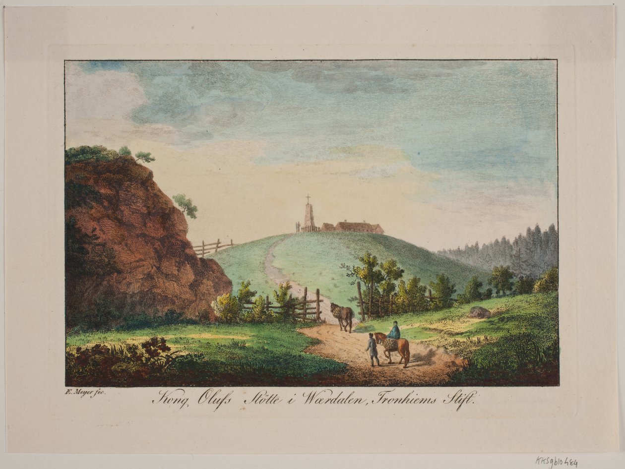 König Olufs Denkmal in Værdalen von Elias Meyer
