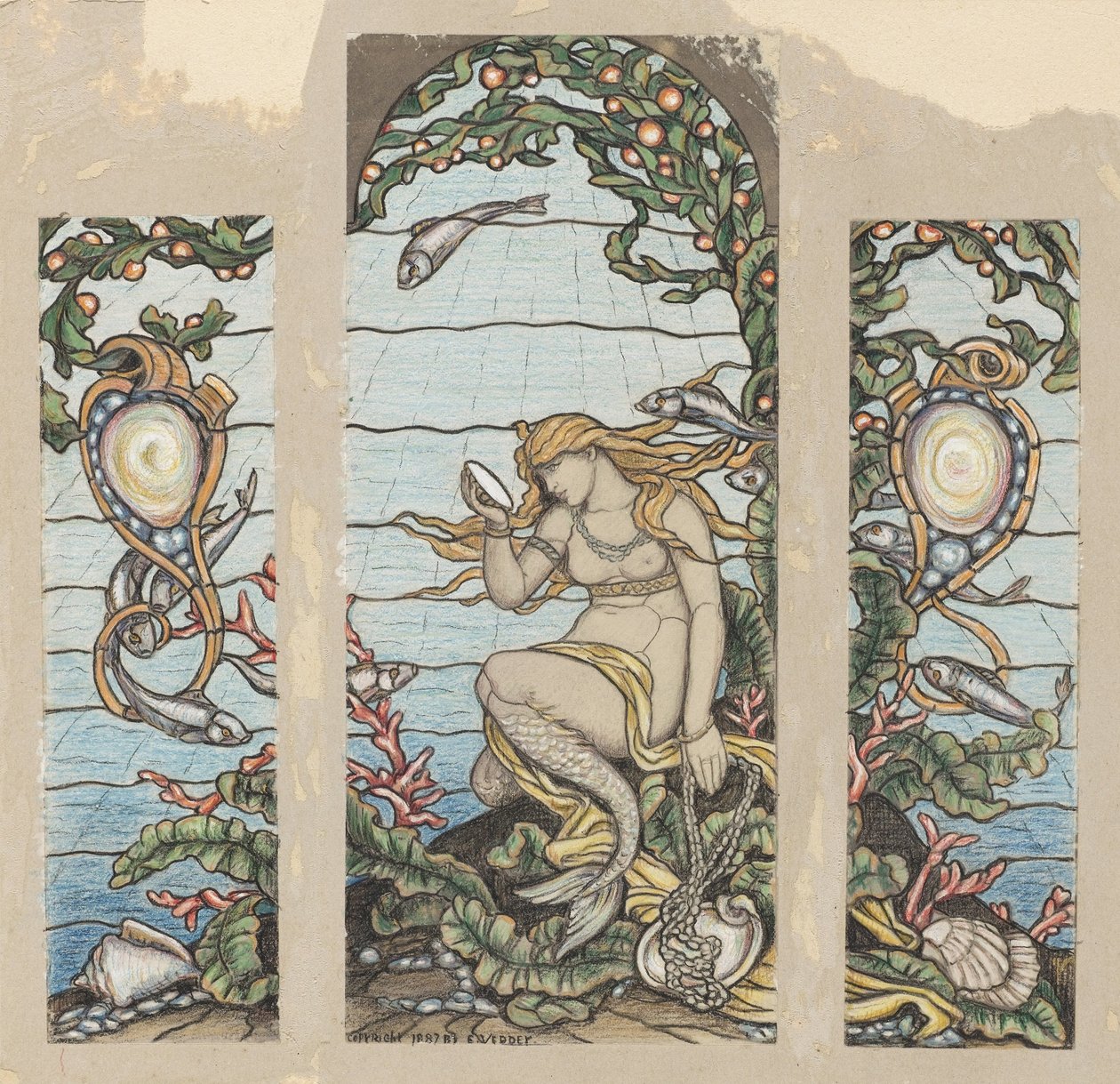 Das Meerjungfrauenfenster von Elihu Vedder