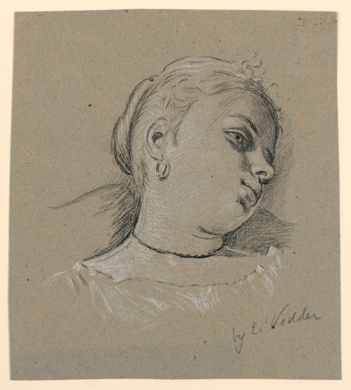 Italienisches Mädchen von Elihu Vedder
