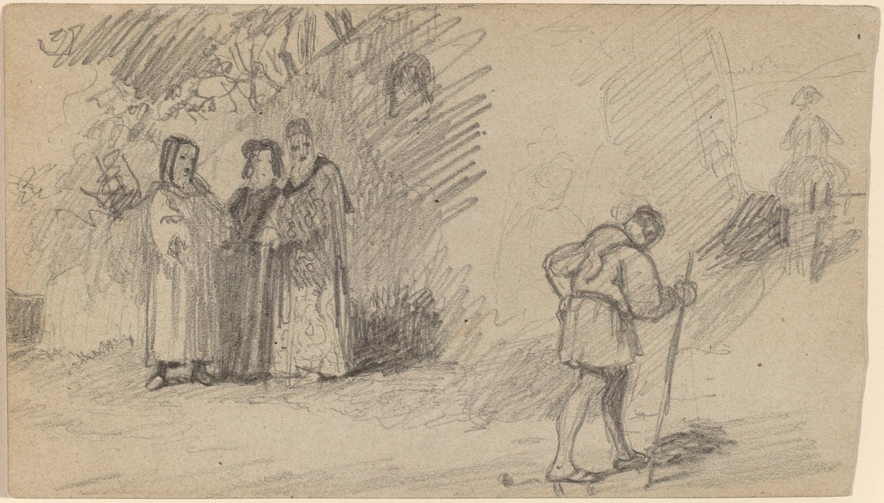 Sohn und der Esel von Elihu Vedder