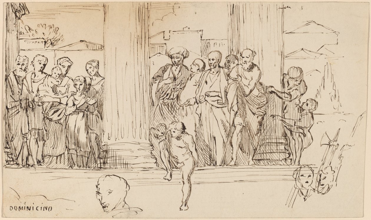 Studie nach Domenichino, um 1858 von Elihu Vedder