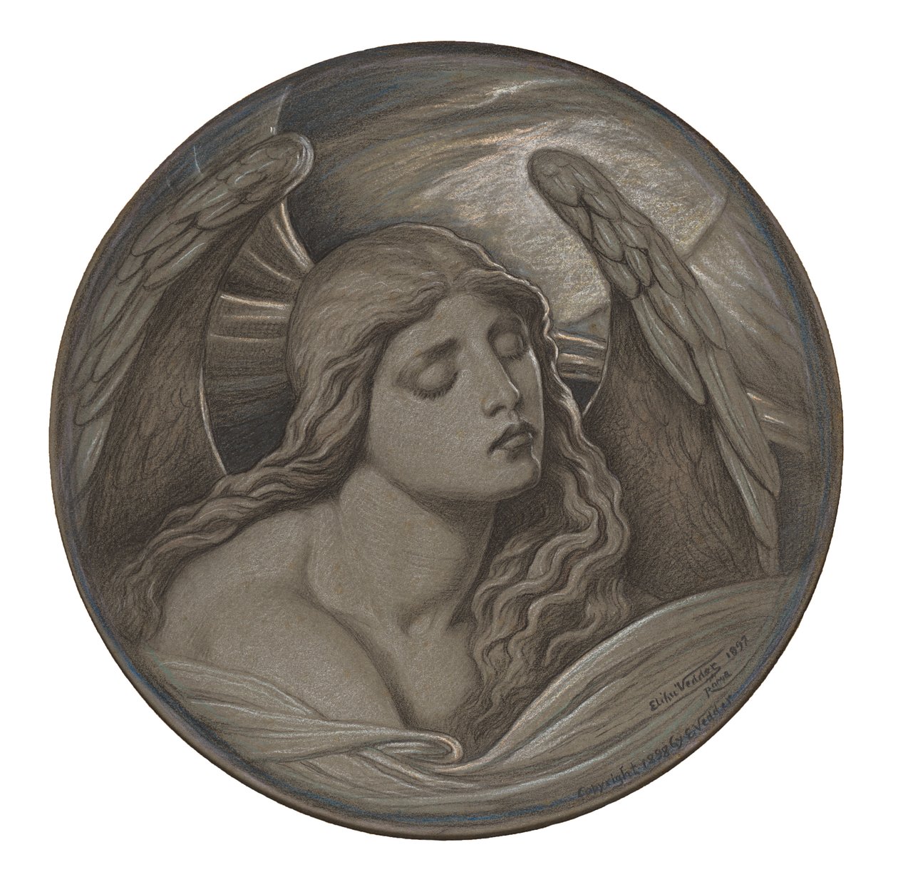 Studie von „Seele in Gefangenschaft“ von Elihu Vedder