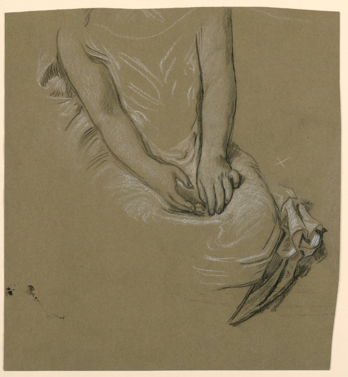 Studie eines weiblichen Modells von Elihu Vedder