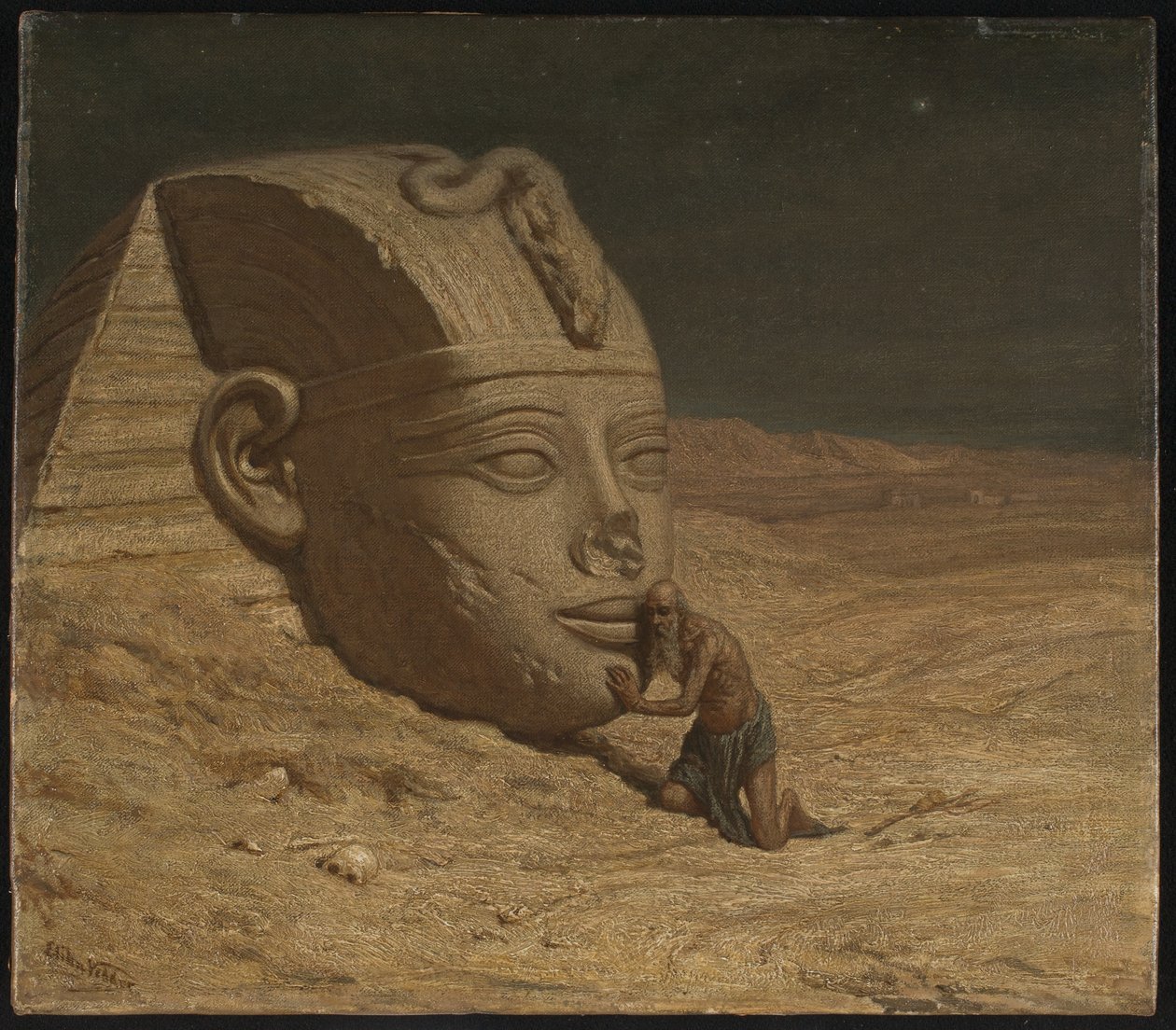 Der Fragende der Sphinx von Elihu Vedder