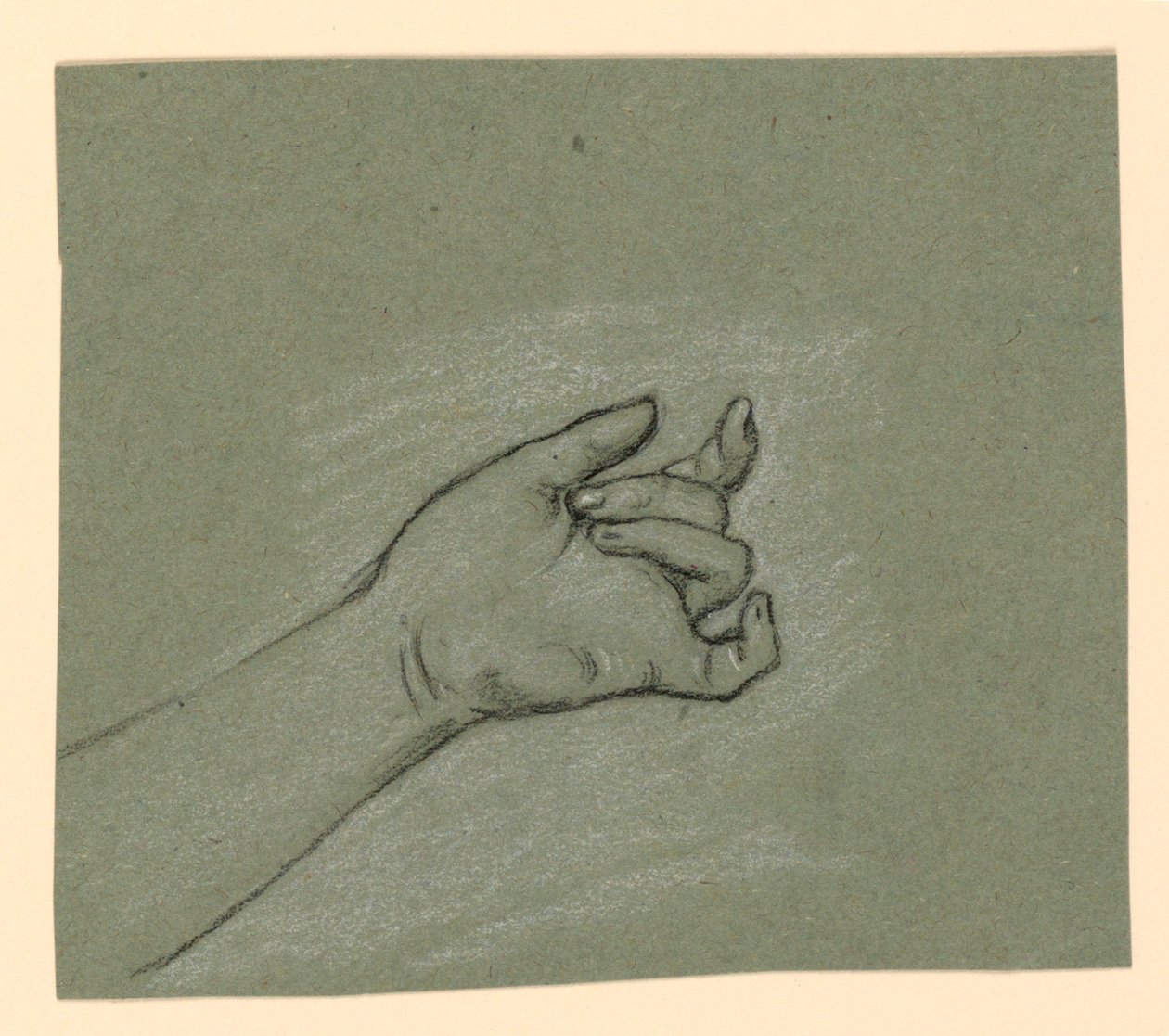 Studie des Handgelenks und der linken Hand von Elihu Vedder