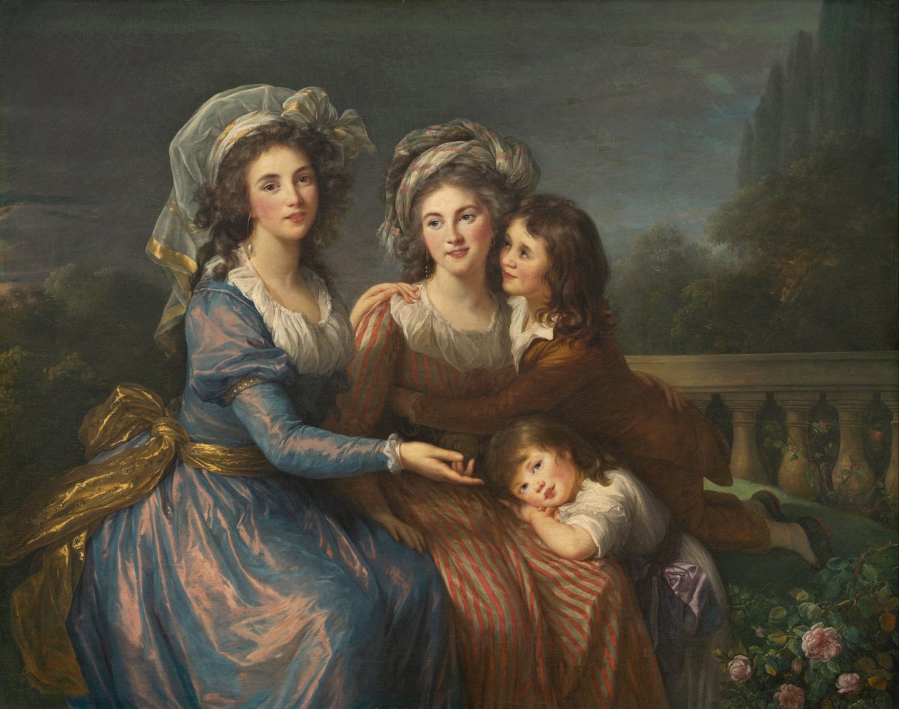 Die Marquise de Pezay und die Marquise de Rougé mit ihren Söhnen Alexis und Adrien von Elisabeth Louise Vigee Lebrun
