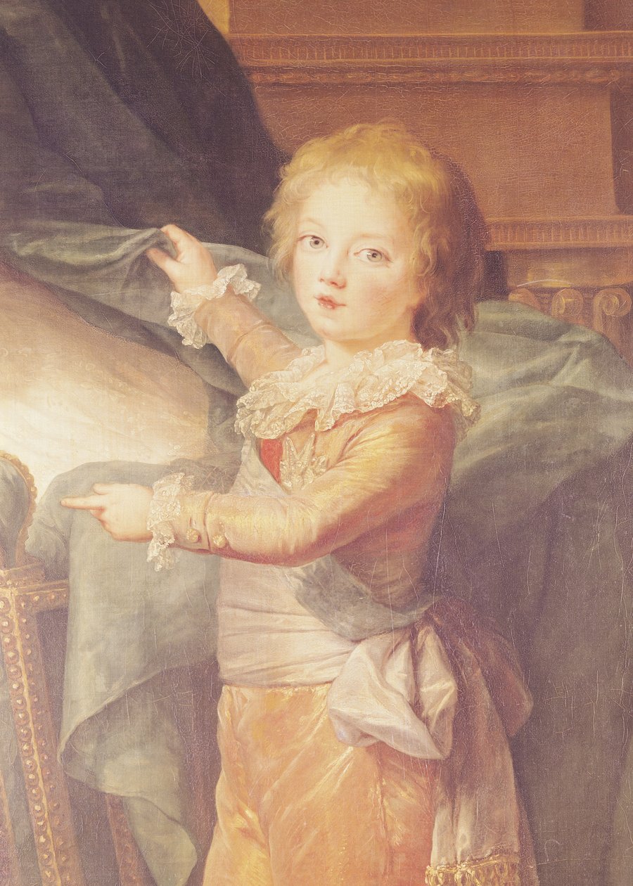 Marie-Antoinette und ihre Kinder, Detail von Louis-Joseph-Xavier (1781-89) (Detail) von Elisabeth Louise Vigee Lebrun