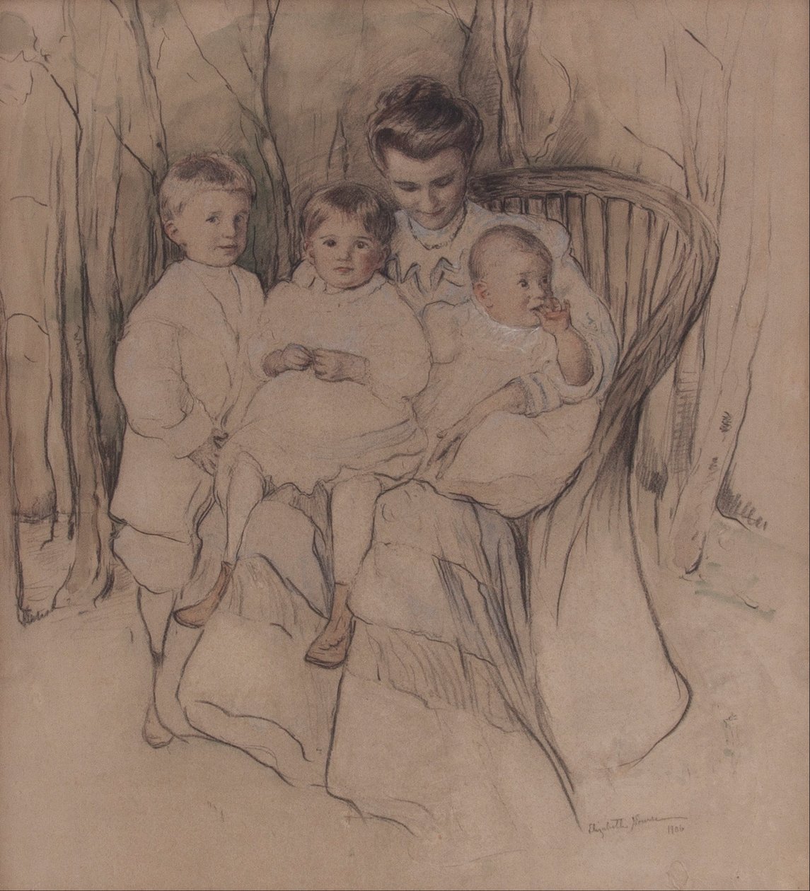 Mutter und drei Kinder von Elizabeth Nourse