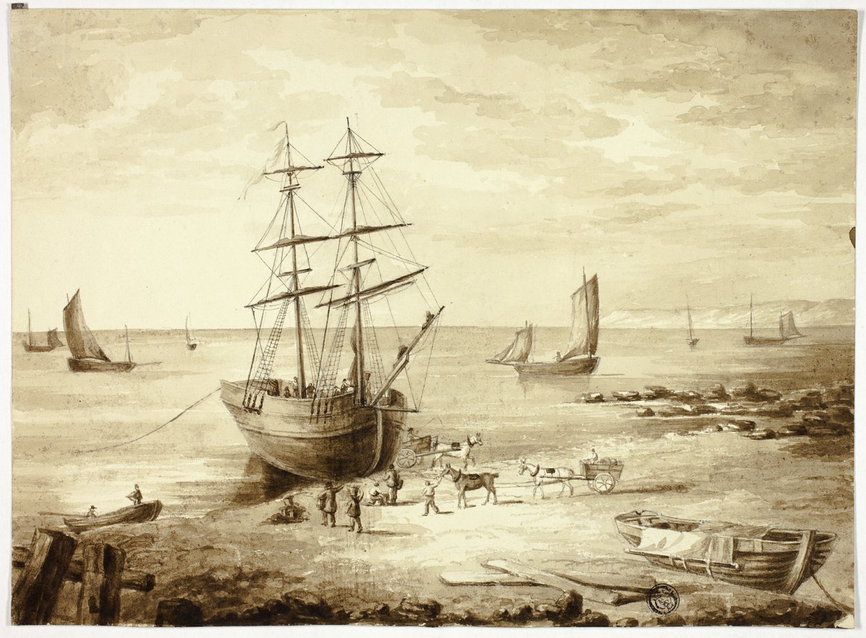 Boot im Hafen beladen von Elizabeth Murray