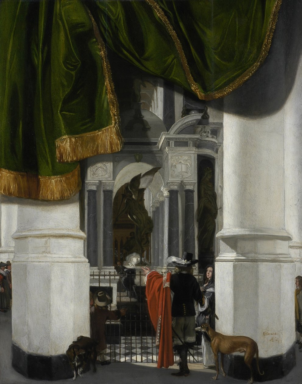 Innenraum der Nieuwe Kerk in Delft mit dem Grab von Wilhelm dem Schweiger, 1653 von Emanuel de Witte