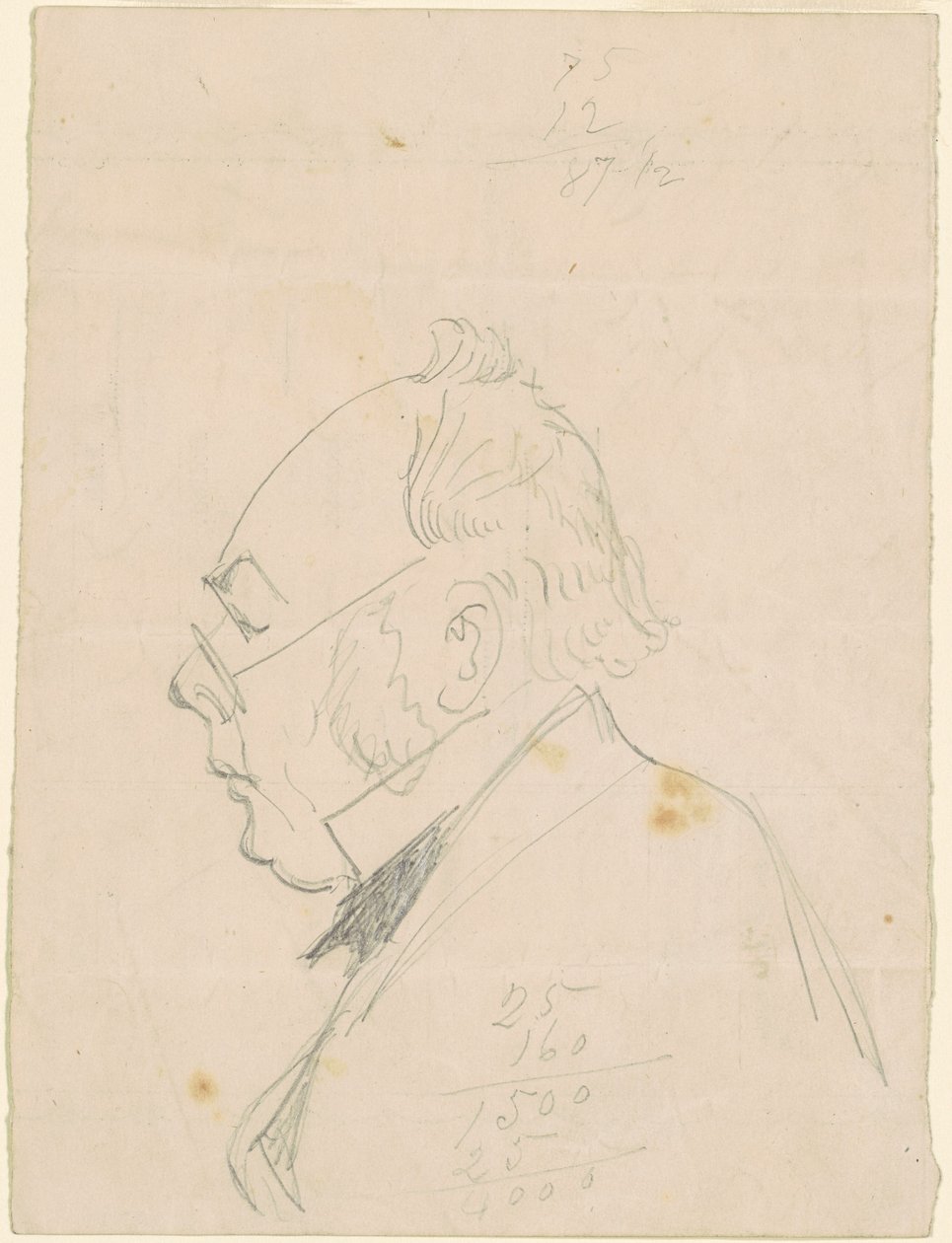 Profil eines Mannes von Emanuel Gottlieb Leutze