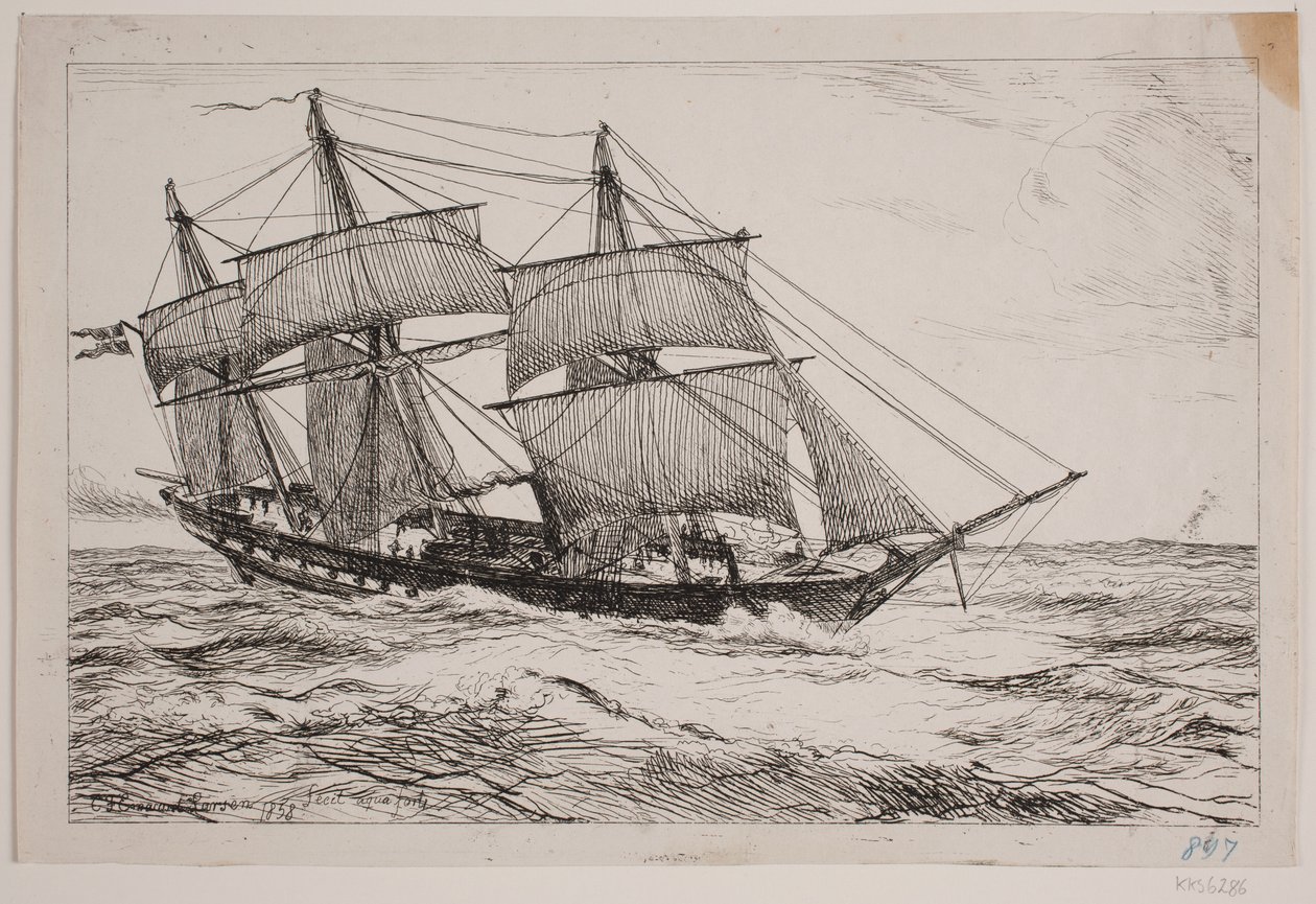 Ein Kriegsschoner von Emanuel Larsen