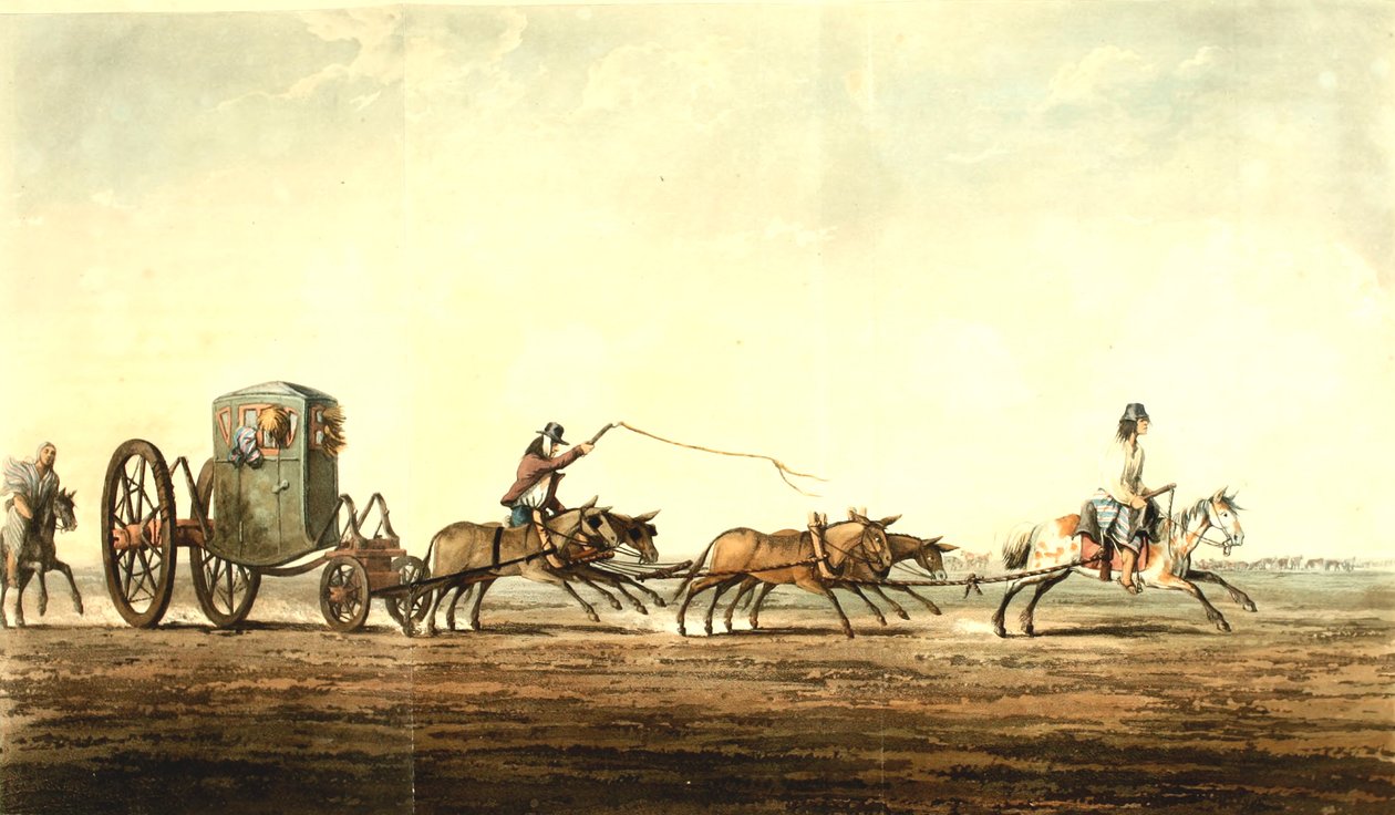 Postkutsche, Provinz Buenos Aires, ca. 1818 von Emeric Essex Vidal