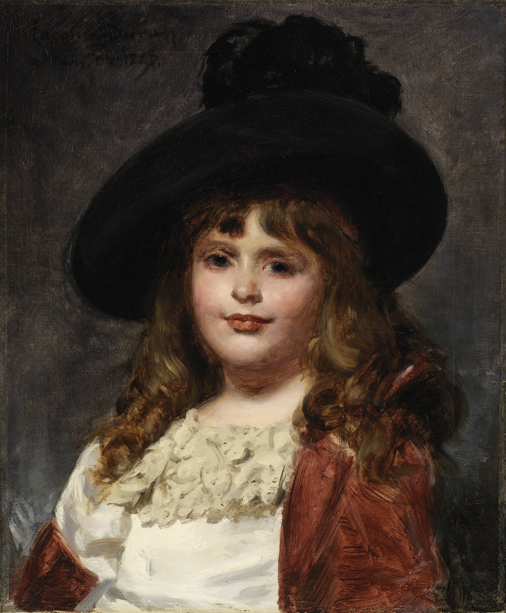 Laura mit sieben von Emile Auguste Carolus Duran