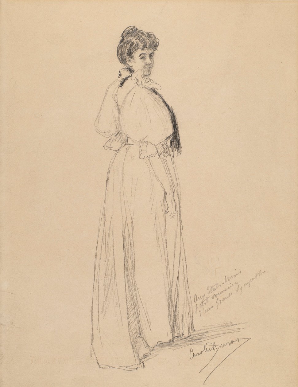 Skizze einer Dame von Emile Auguste Carolus Duran