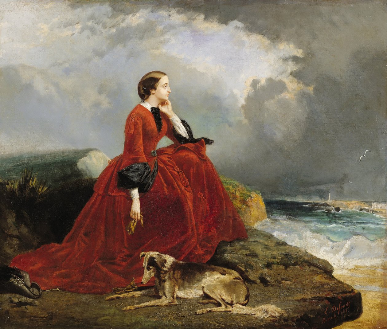 Kaiserin Eugénie 1826-1920 in Biarritz von Emile Defonds