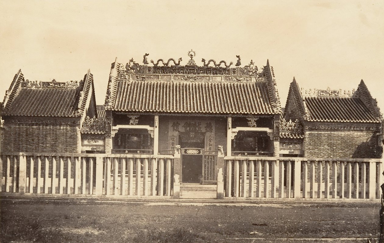 Pagode der Chinesischen Stadt, 1866 von Emile Gsell
