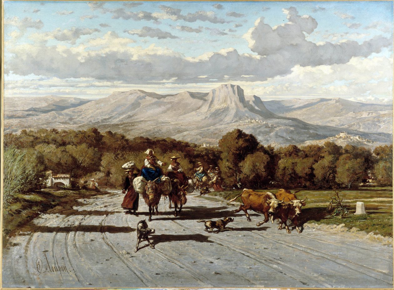 Die Route von Nizza nach Antibes von Emile Loubon